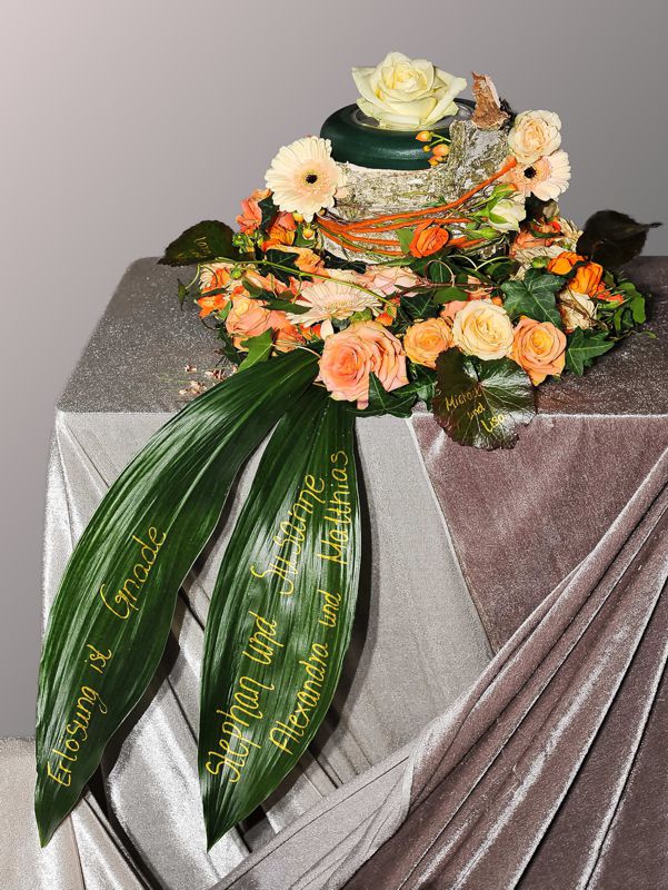 Urnengesteck La Blümerie Gernsheim Trauerfloristik